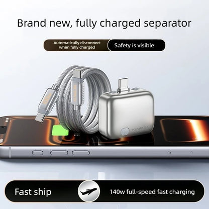 Experience Lightning-Fast Charging with Our 140W Intelligent Auto-Disconnect Adapter for Type-C Devices